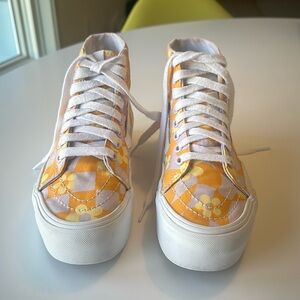 Vans Sk8-Hi Tapered Stackform Purple & Orange Platform Shoes, Women’s Size 6